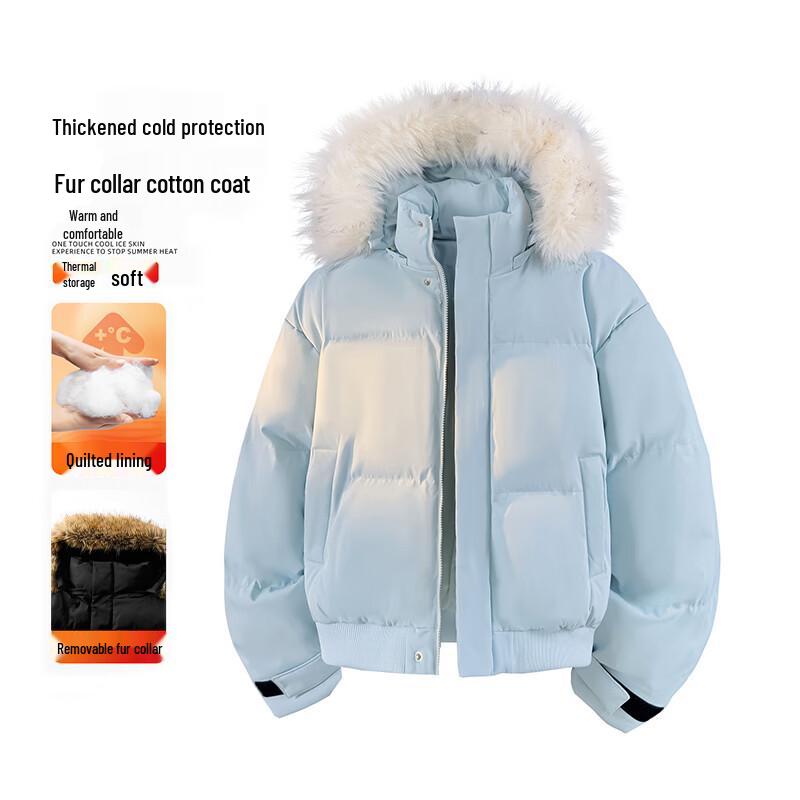 VUUG Unisex 2025 Winter Thickened Hooded Fur-Collar Parka