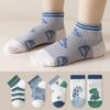 Spring/Summer Mesh Silk Children's Cartoon Ankle Socks - Cute, Breathable Cotton for Boys & Girls