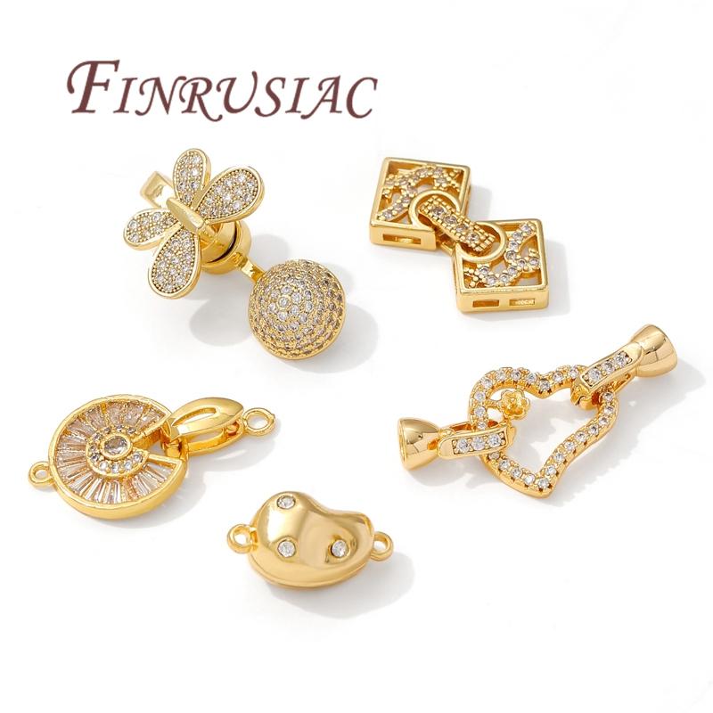 18K Gold Plated Locks For Jewelry,Bracelets Connectors Clasps,DIY Necklace Making Accessories,Clasp For Jewelry