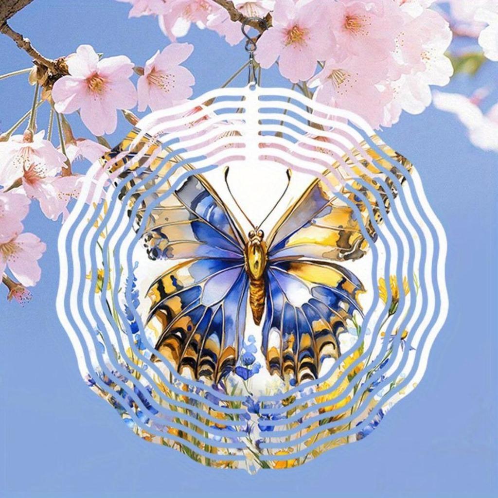 Barevný motýl květina kovová zvonkohra pro venkovní zahradu terasu balkonovou dekoraci není potřeba baterie odolná vnitřní venkovní dekorace