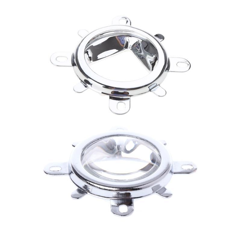  LED Lens Optical Glass 50mm Reflector Collimator Houseing Fixed Bracket for 20W 30W 50W 100W High Power COB Chip