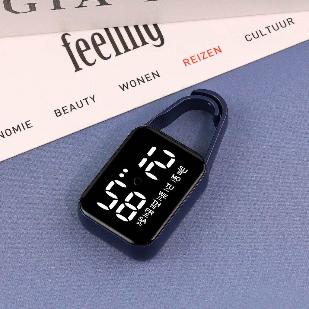 1-2PC Keychain LED Digital Electronic Watch Night Light Touch Digital Watch Students Luminous Keychain Pocket Watch Kids Gifts