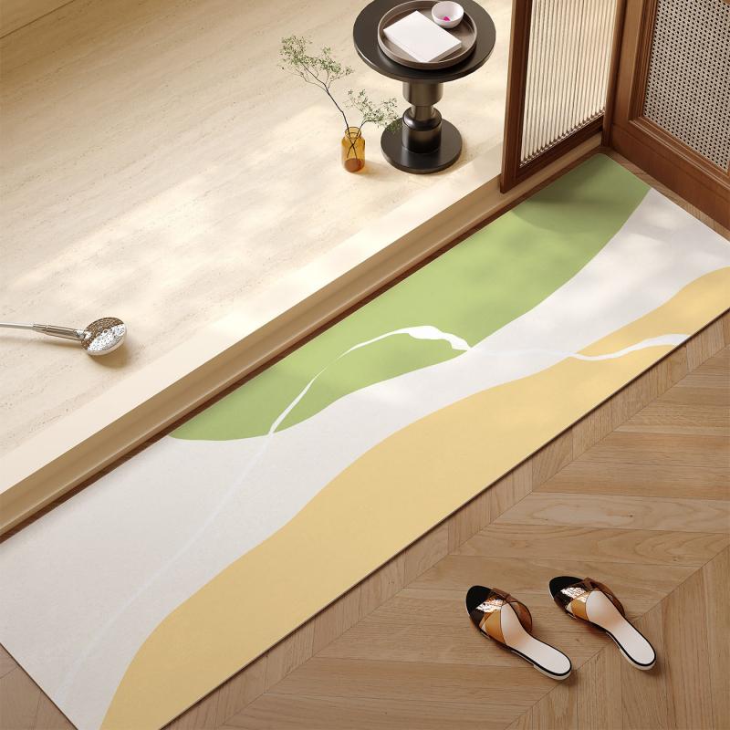 Retro Garden Floral Long Bathroom Mat Non Slip Anti Fatigue Washable Floor Rug for Indoor Use Home Decor