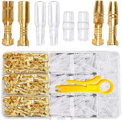 Aurooooa Bullet Terminal Set Crimp Connection Gold Bullet Terminal Crimp