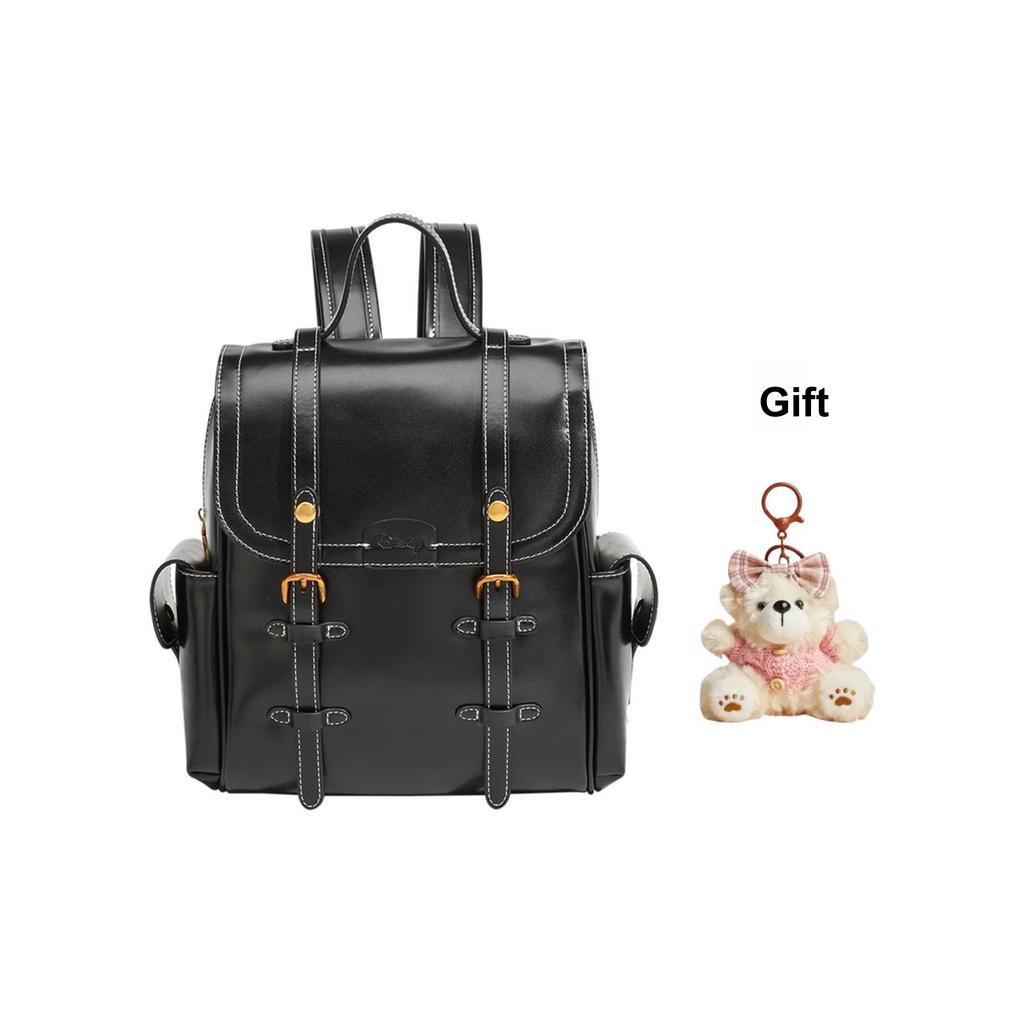 Disney Mickey Korean Style College Casual Lightweight High-Value Stain-Resistant Minimalist Trendy Versatile Backpack Women backpack Brown BMK-72172
