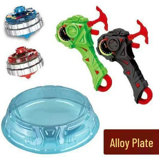 Free Shipping Dual Alloy Burst Gyro Toy - Magic Light Pull String Battle Gyro