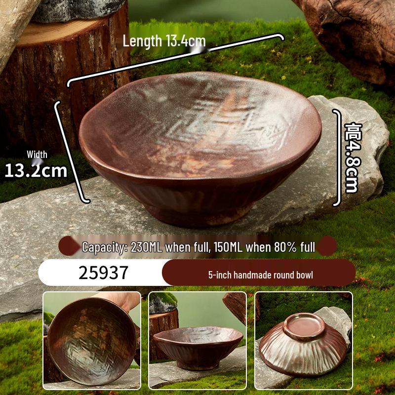 Melamine Plate for Gourmet Hot Pot, Barbecue & Shrimp: Mountain & Field Design