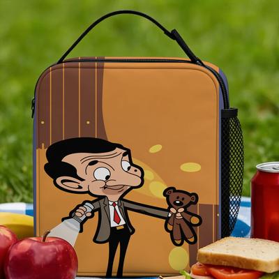 Lustiger Comedy-Charakter Lunchtasche Mr.Bean Tragbar Isoliert Lunchbox Kind Picknick Kühltasche Lässig Oxford Thermische Lunchtaschen