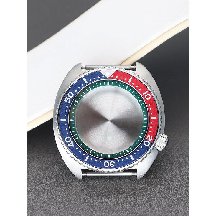 45mm Diving Watch Case 316L Stainless Steel For Turtle Abalone Seiko NH35 NH36 NH38 NH34 Movement 28.5mm Dial Sapphire 120clicks