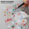 1/3/5pcs New Cartoon Christmas DIY Nail Art Decorations Manicure Nail Decals Fake Nails Self-Adhesive Sticker Accesories