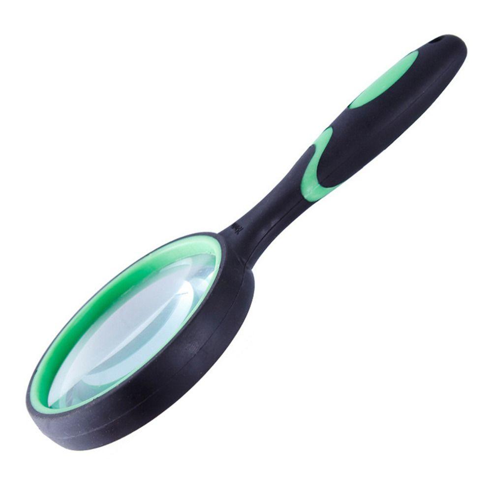1Pcs Antique Mahogany Handle 10X Magnifying Glass 50/65/75/90/100mm Eye Loupe  For Reading Book
