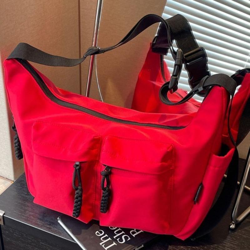 New trendy fashion women's shoulder bag large capacity messenger bag tooling style casual cloth bag
