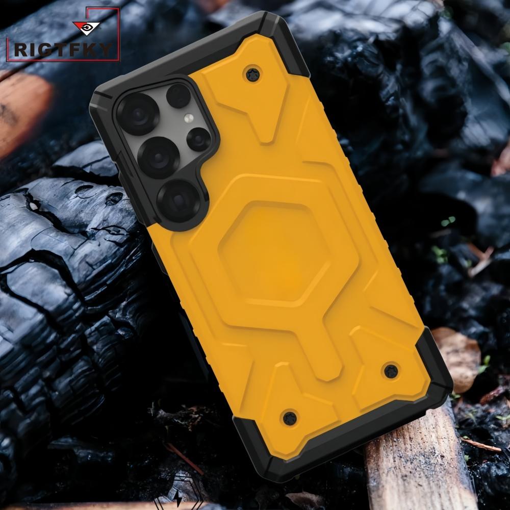 Luxury Heavy Shockproof Armor Phone Case for Samsung Galaxy S26 Ultra S25 S24 S23 Plus Magnetic for MagSafe Rugged Back Cover