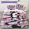 Puella Magi Madoka Magica Pattern Bedding,Quilt Set Quilt Cover Pillowcase Home Birthday Gift(1 * Duvet Cover + 2 * Pillowcase, Without Core)_lx