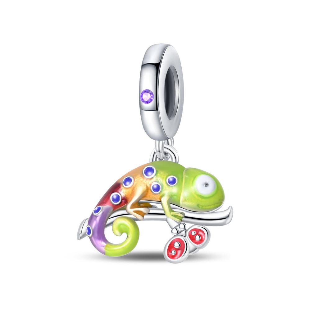 New 925 Silver Original Luminous Chameleon Firefly Beaded Jewelry Bead Bracelet