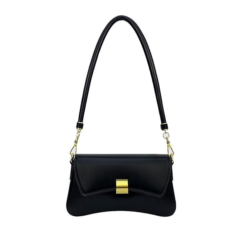 Premium Bag, Female Baguette Bag, Retro Hand-Held Underarm Bag, Foreign Style Girl, One-Shoulder Messenger Bag.