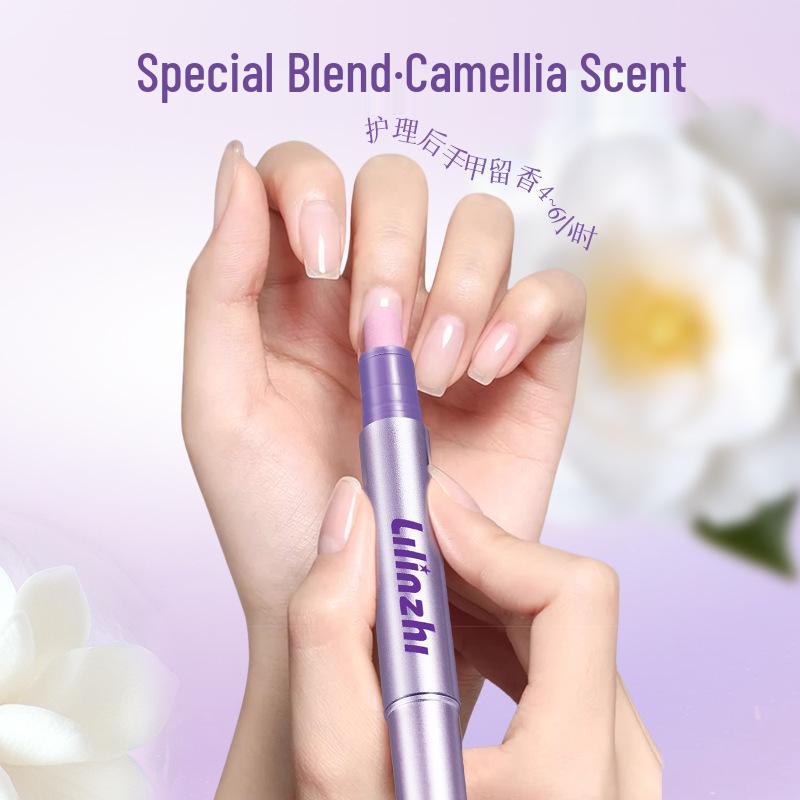 LilinZhi Nail Care Essence Pen: 2-in-1 tool to file away dead skin, nourish, repair nails, and edges for portable manicure care.