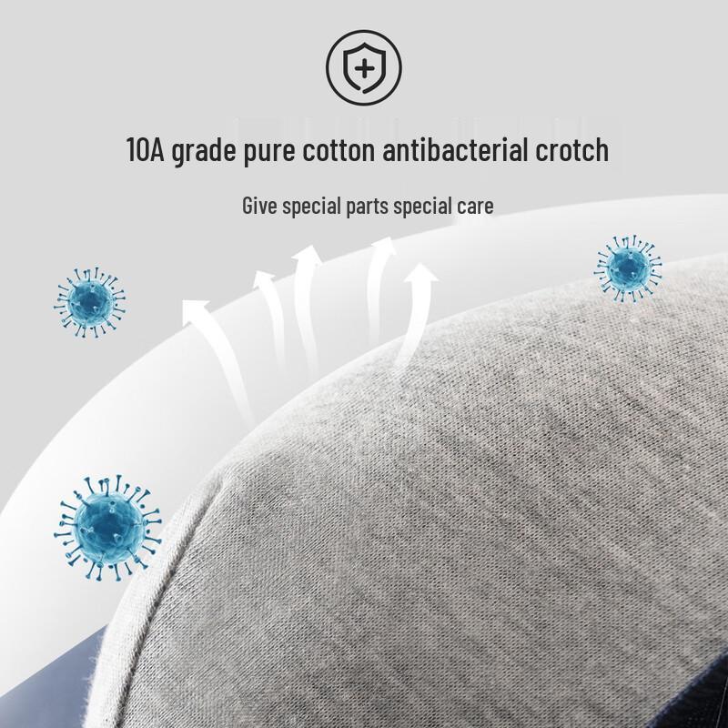 Langsha Men's 10A Antibacterial Cotton Boxer Briefs 4-Pack