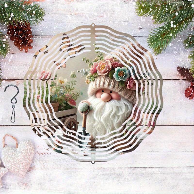 10 Inch Hanging Wind Spinner with 360 Degree Hook for Balcony Garden Decor Spring Summer Outdoor Decoration