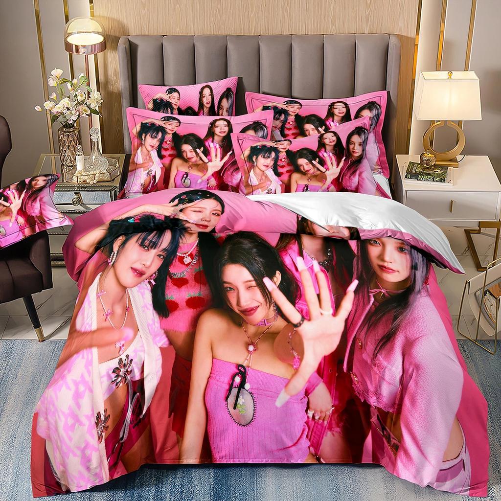 Girl Group Gidle Bedding Sets Duvet Cover Pillowcase Adult Boy Girl Bedroom Decoration Children Gift Single Double Size