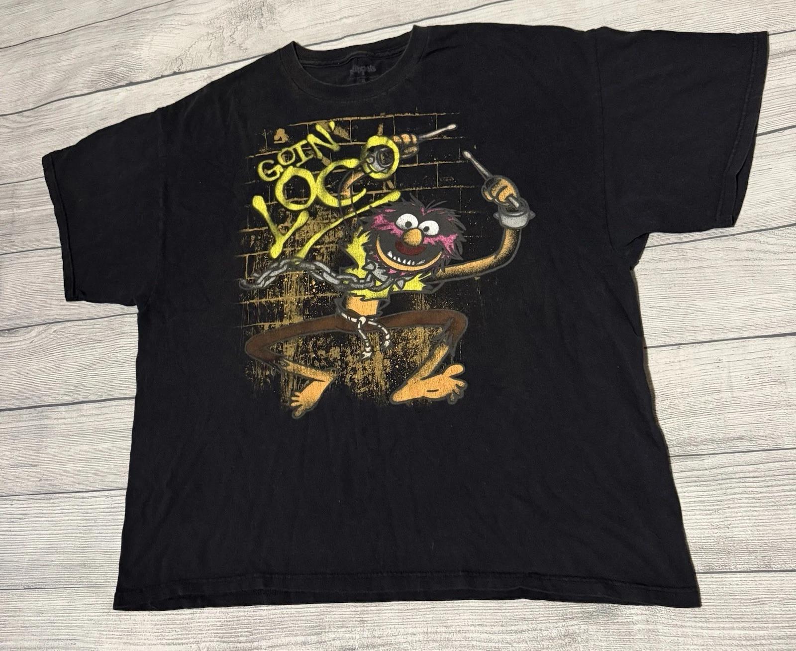 THE MUPPETS ANIMAL GOIN LOCO SHIRT 2008 SIZE 2XL SHORT SLEEVE Rare HTF S