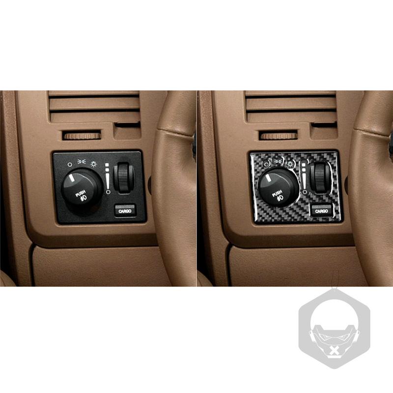 For Ram 1500 2006-2008 2500 3500 2006-2009 Car Accessories Carbon Fiber Headlight Switch Control Panel Cover Interior Sticker