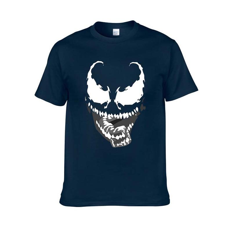 Cotton Blend Comic Movie Venom Print T-shirt For Men And Women**