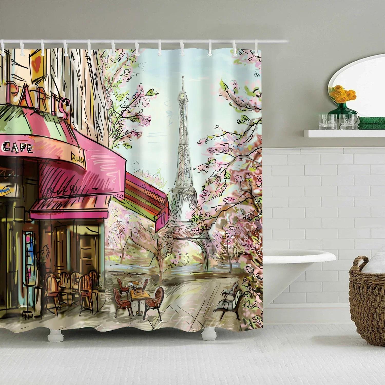 

Листья Растения Бамбук Цветы Деревья Тюльпан Шторки для душа Занавеска для ванной Водонепроницаемый Полиэстер Занавеска для ванной с 12 крючками 90*180cm