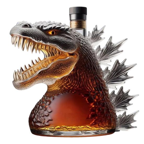 Whiskey Glass Decanter Unique Design Handcrafted Glass Liquor Dispenser for Bourbon Elegant Home Bar Decoration Whiskey Lover Gift Idea