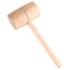 Wooden Mallet Round Head Lightweight Solid Beech Wood Hammer for Woodworking DIY Projects