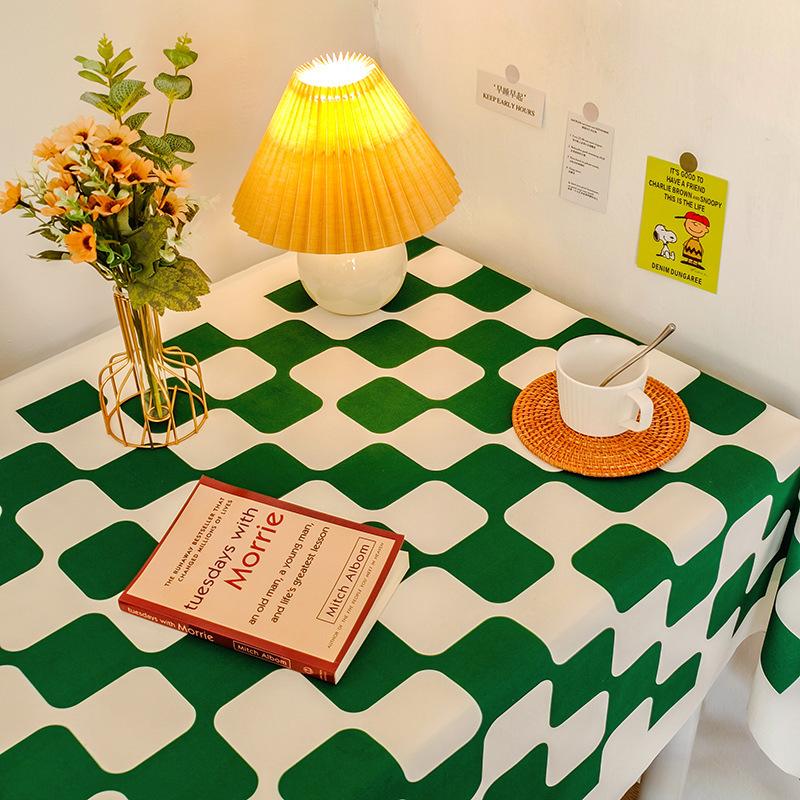 Small Fresh Student Flannel Tablecloth Desk Bedside Table Coffee Table Cover Cloth Photo Background Picnic Cloth