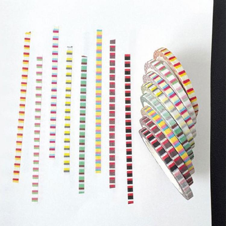 8Rolls Decorative Paper Tapes 3mmX5m Dot Striped Pattern Adhesive Tape For ScrapbookingJournal Planner Photo Album