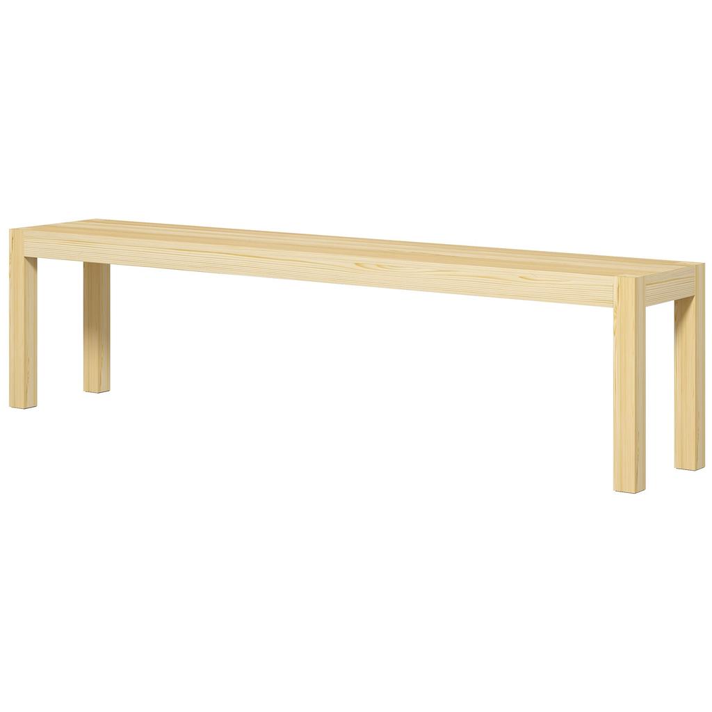 Bank, Sitzplatz für 3 Personen, bis zu 330 kg, Kiefernholz, 175x33x45 cm