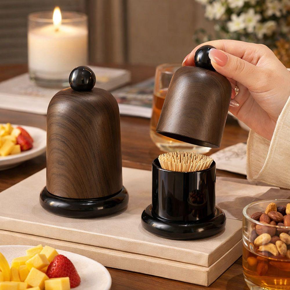 Retro Toothpick Holder Plastic Dental Floss Case Portable Toothpick Dispenser  Kitchen Accessory