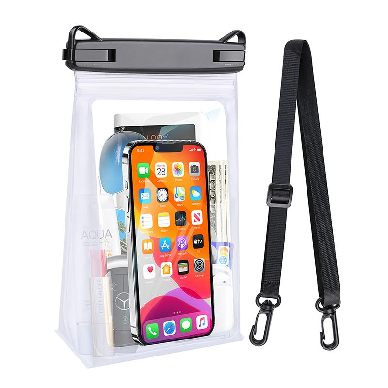 Large Swimming Waterproof Phone Pouch With Double Hooks Lanyard Crossbody Water Proof Storage Bag