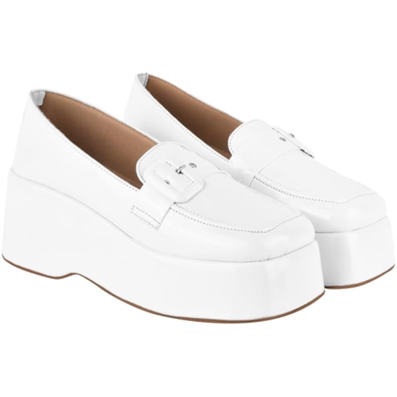 Shoetopia Women'S Block Heel Pumps White