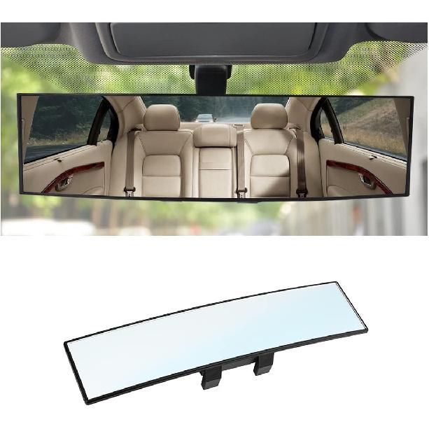 Car Rearview Mirrors, Shock Resistant Interior Clip-On Panoramic Rear View Mirror For Car, Wide Viewing Range, 12 Inch HD Universal Use For Cars,