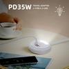 Caricatore Rapido USB PD 35W 4IN1 QC 3.0 Ricarica Rapida Luce LED Touch Tipo-C Spina EU UK US Adattatore di Alimentazione da Tavolo Per Iphone Samsung