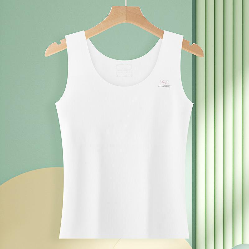 Girls  developmental underwear Girls  first-stage anti-bumping long vest Older children Elementary and secondary school students wear bras 150/75-M белый