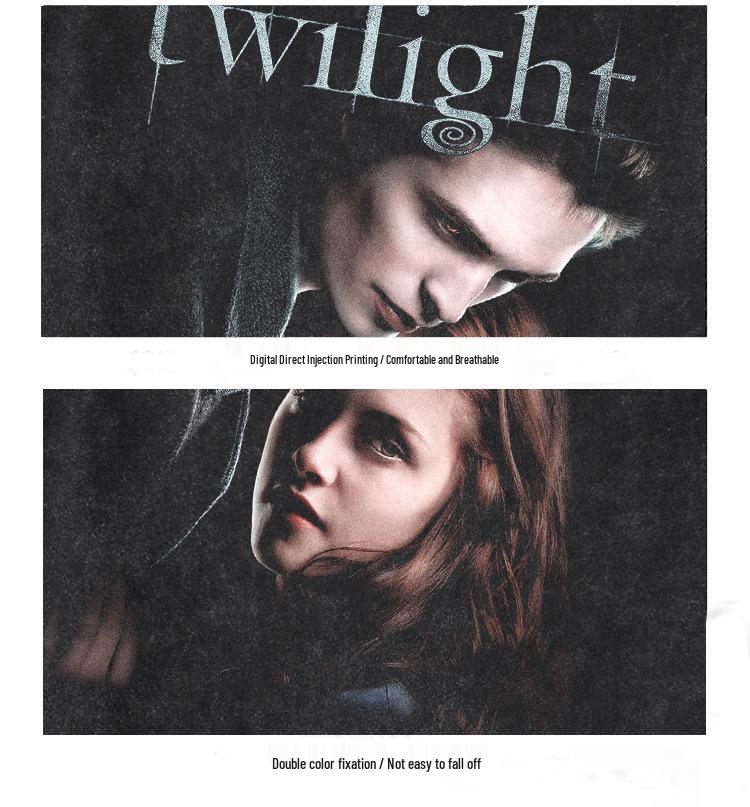 Twilight Movie Printed Cotton Short-Sleeve T-Shirt (European Size)