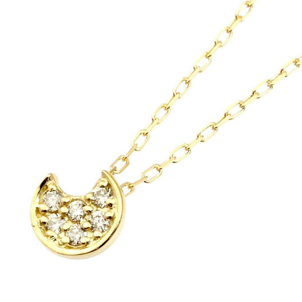Lala Christie Diamond Moon Necklace, 0.06ct, 18K Gold, Lp71-0014-yg