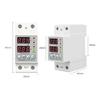 Din Rail Dual Display Adjustable Over Voltage Current And Under Voltage Protective Device Protector Relay 40A 63A 80A 220V 230V