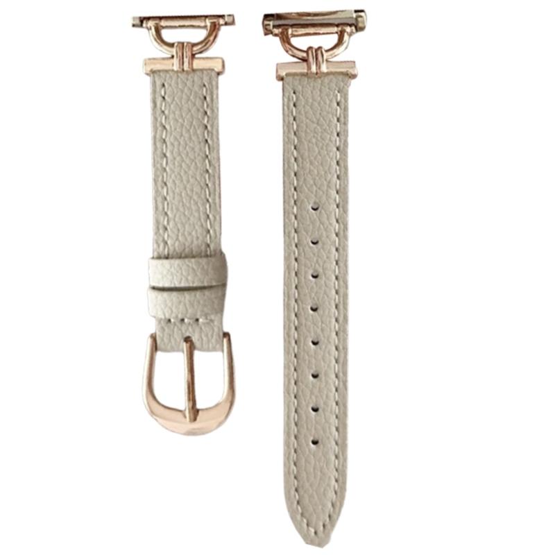

Elegant Lychee Texture Leather Band 20mm with Metal Buckle Fashionable 20mm Smartwatch Bands Suitable for Smartwatches