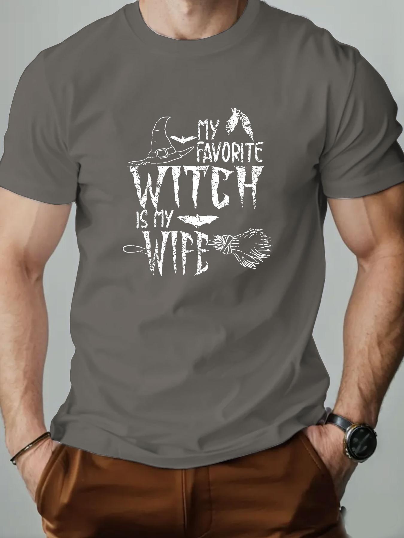 Men S Funny Witch Husband Graphic T-Shirt - ;My Favorite W S дубильная кора