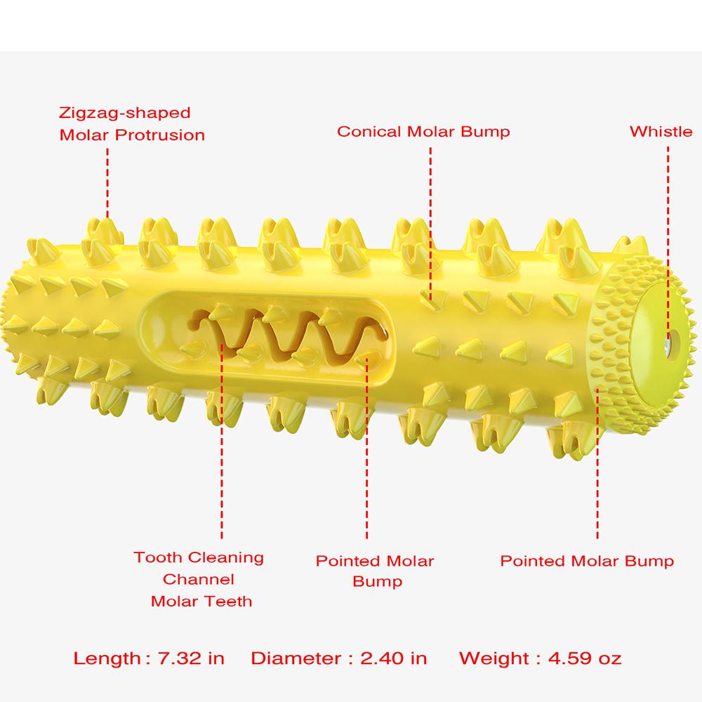 Toothbrush Chawing Dog Toys Indestructible Squark Aggressive Chewers Pet Plaything Soft Rubber Clean Pet Tooth Toy for Big Dog