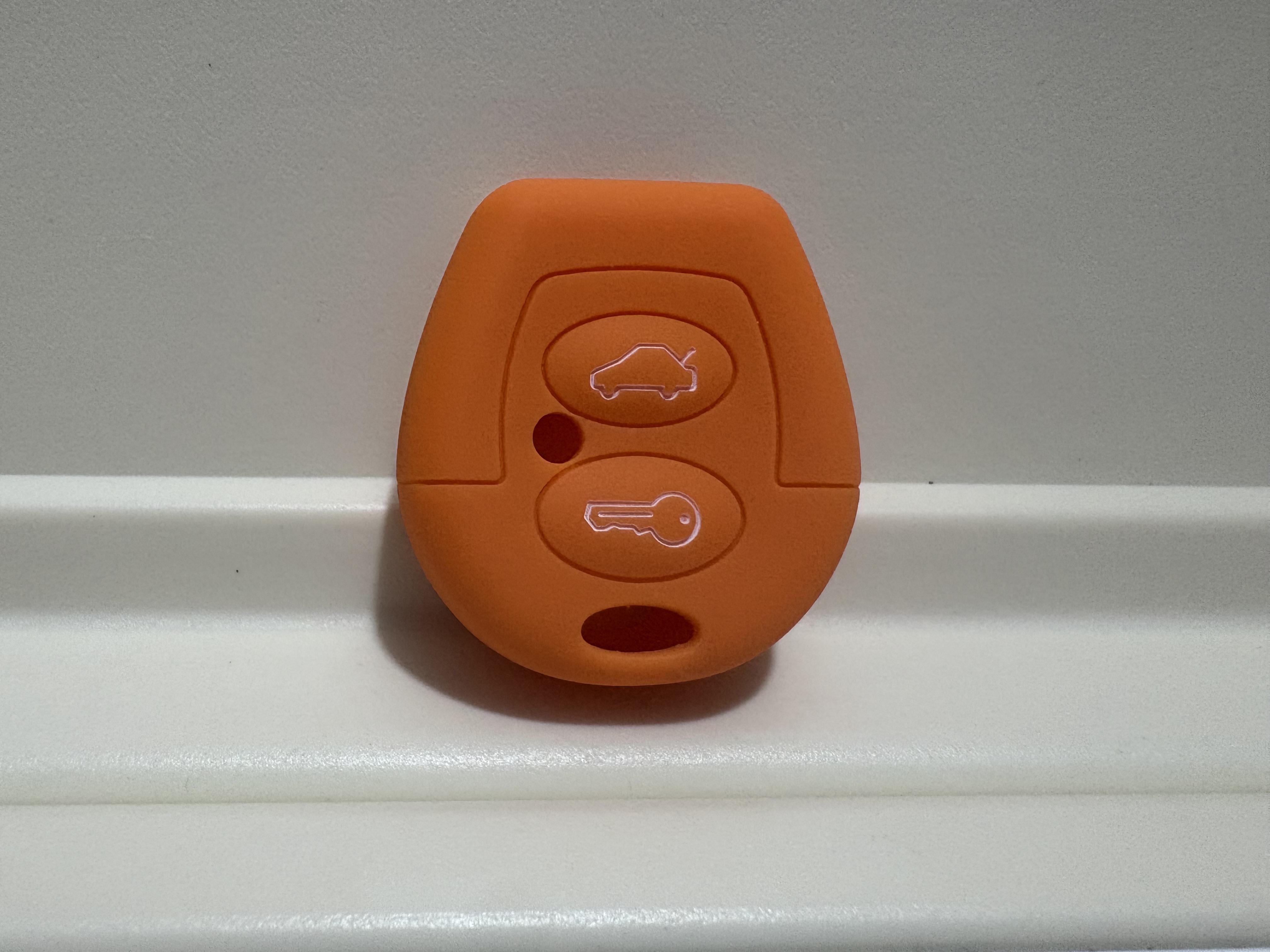 

2 Button Silicone Remote Key Case Cover For VW POLO GOLF PASSAT BORA SHARAN For SKODA OCTAVIA FABIA For SEAT CORBODA LEON IBIZA помаранчевий