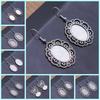 Fit 13x18mm Cabochons Oval Blank Setting Bezel Blank Cabochon Earring Base For DIY Earring Making