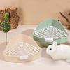 Potty Trainer Corner Litter Pan Triangular Plastic Litter Box Toilet for Hamster Guinea Pig Ferret Gerbil Small Rat