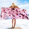 Pink Cherry Blossoms Sand Free Beach Towel Oversized Absorbent Bath Towel Large Hand Towels for Swimming Bathroom Spa Pool
