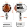 Chrome Bullet Motorcycle Turn Signal Indicator Light Retro Motorbike Blinker Lamp For Honda Yamaha Cafe Racer Bobber Signal Lamp